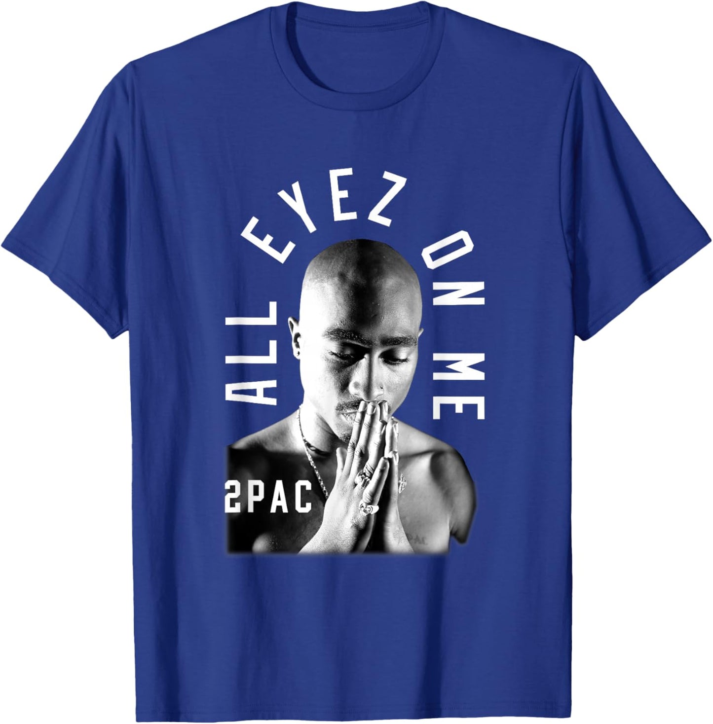 Tupac Shakur Me Against the World Classic Fit - Black, Cotton, Polyester, Short Sleeve T-Shirt - T-Shirt | Royal