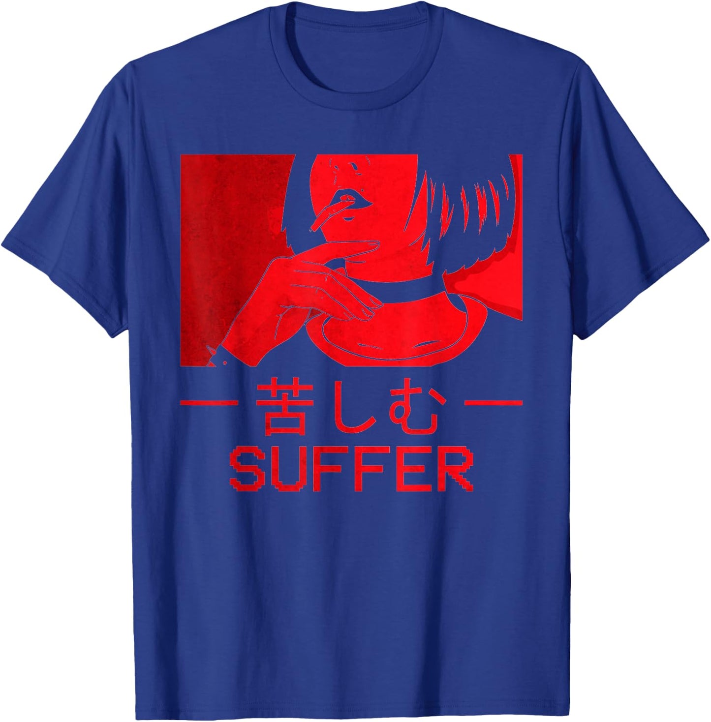 Soft Grunge Aesthetic Anime Girl Egirl Eboy Goth Suffer T-Shirt - T-Shirt | Royal