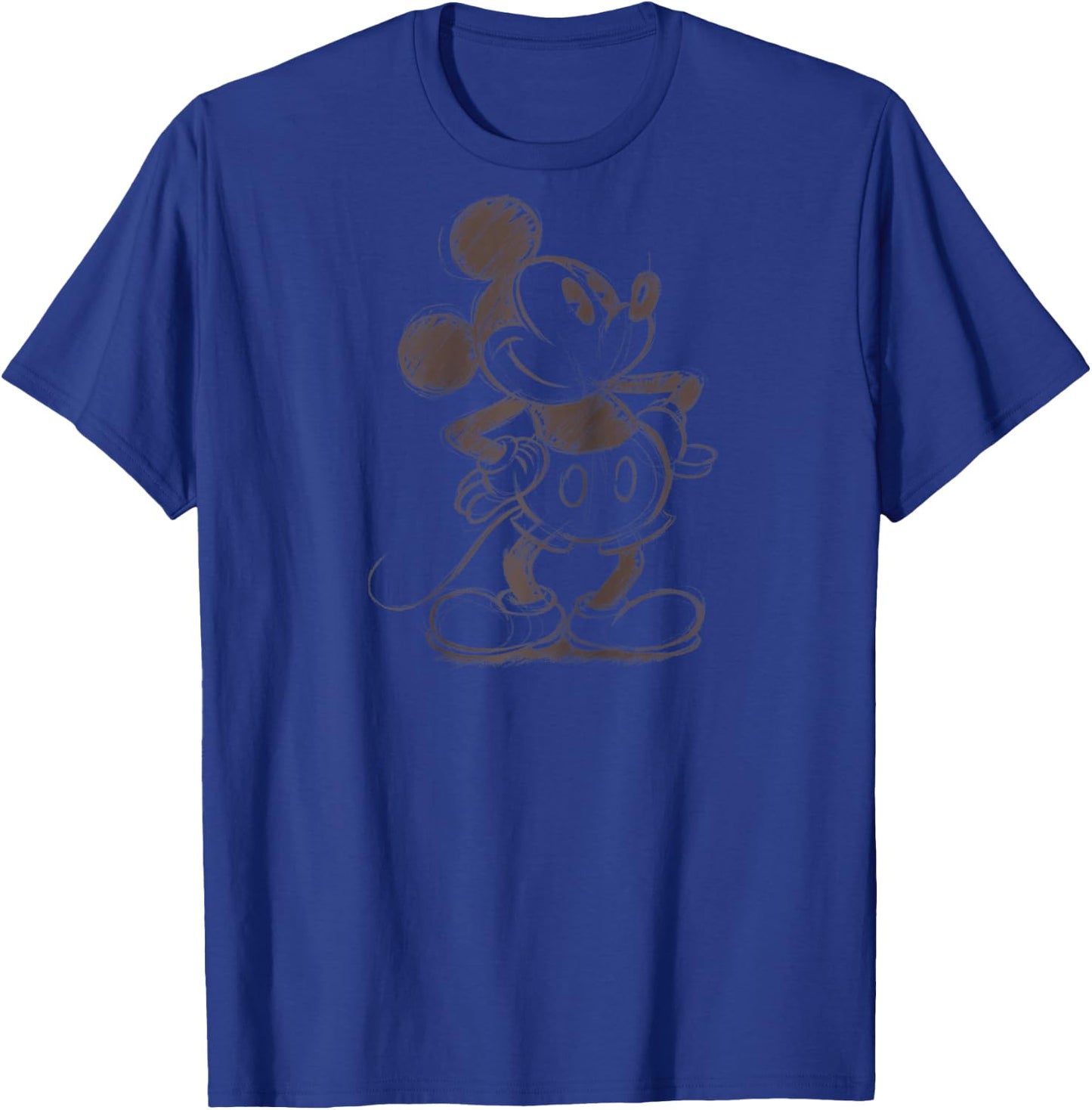 Disney Mickey and Friends Mickey Mouse Sketch Portrait Raglan Baseball T-Shirt - T-Shirt | Royal