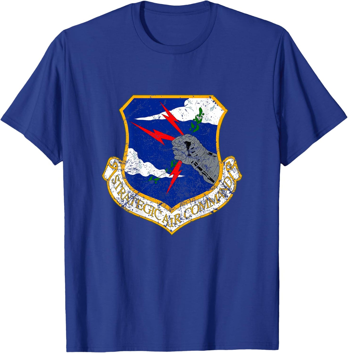 Strategic Air Command Military Pilot Roundel [Back] T-Shirt - T-Shirt | Royal
