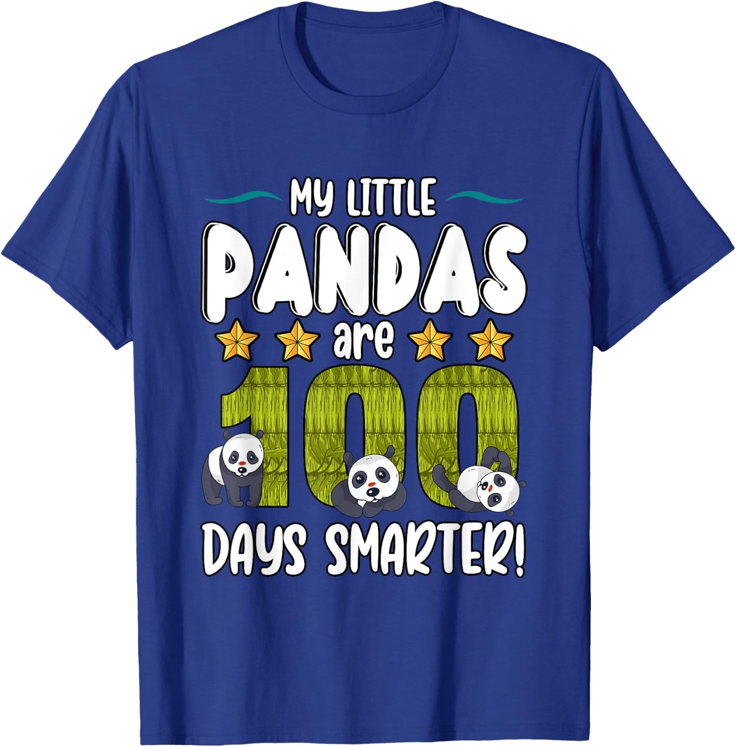My Little Pandas Are 100 Days Smarter Teacher Student T-Shirt - T-Shirt | Royal