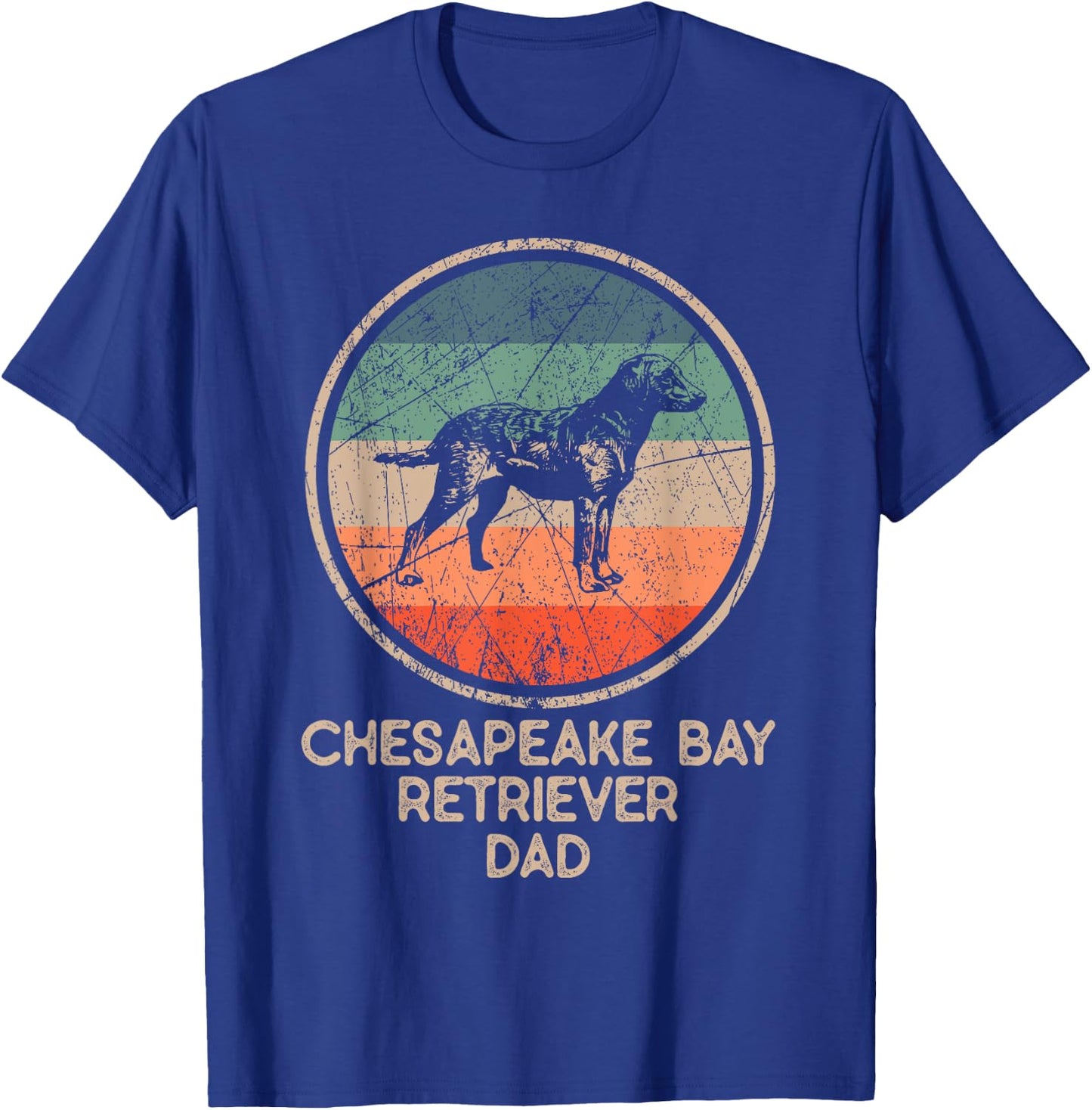 Chesapeake Bay Dog - Vintage Chesapeake Bay Retriever Dad T-Shirt - T-Shirt | Royal