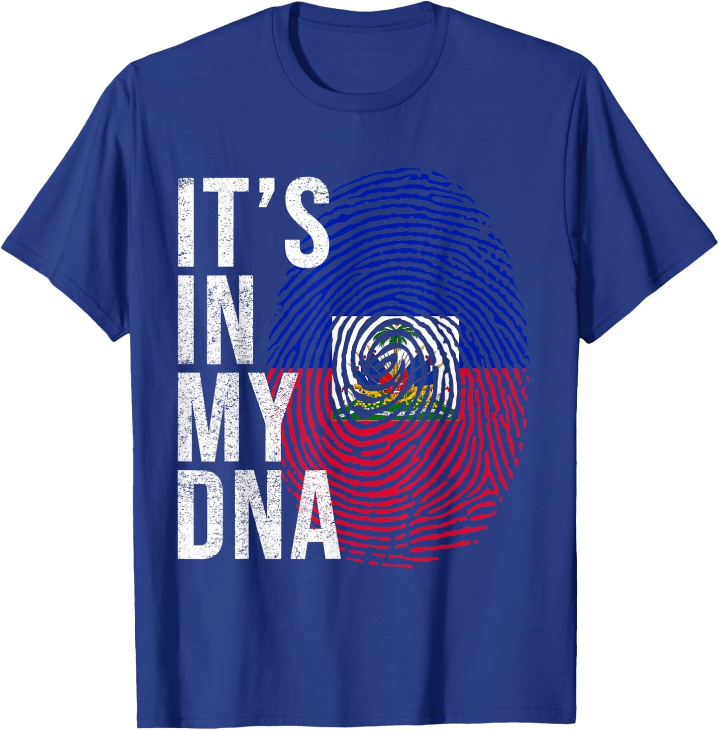 It's In My DNA Haiti Flag Haitian Life Pride Haiti Patriotic T-Shirt - T-Shirt | Royal