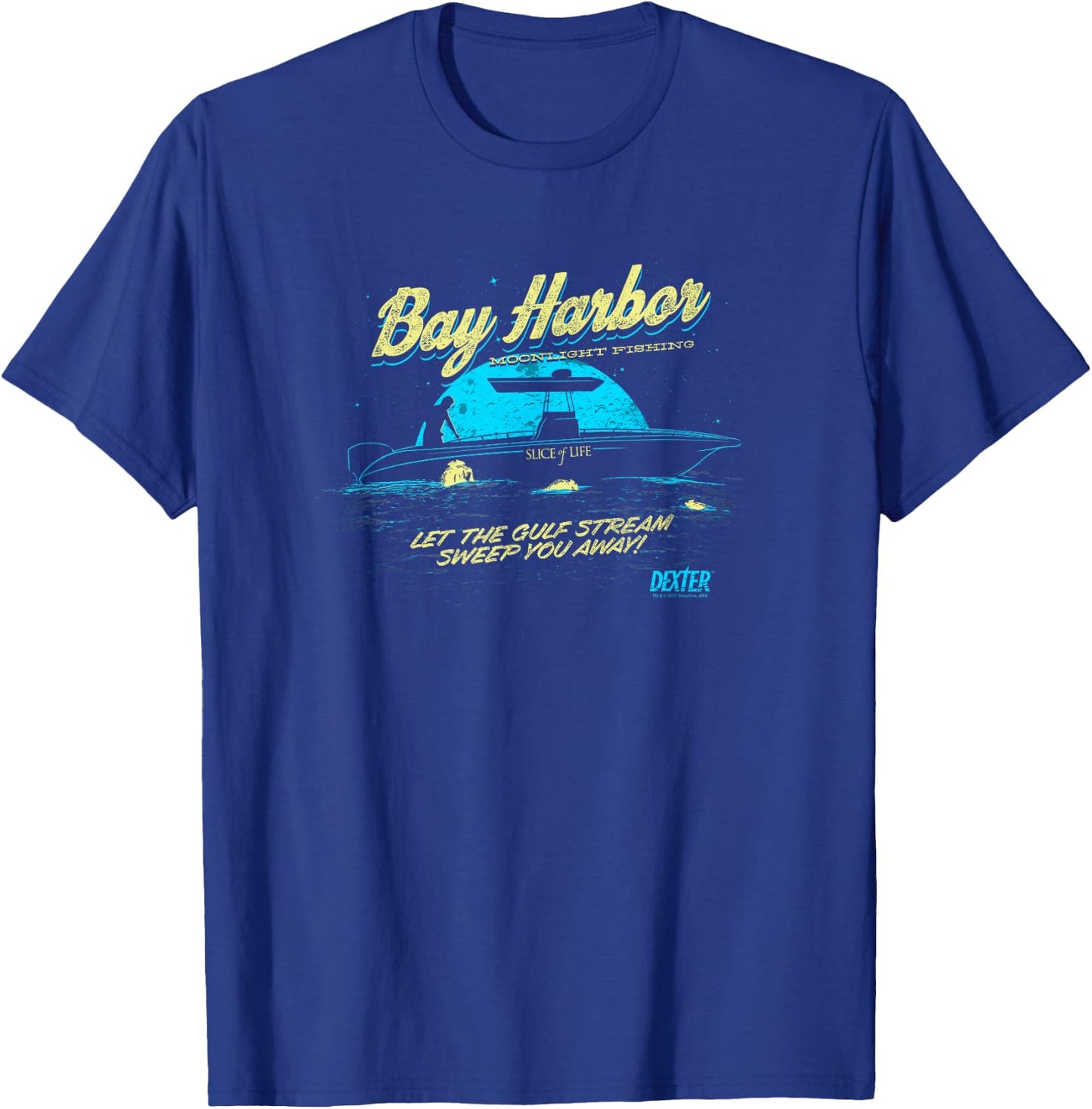 Dexter Moonlight Fishing T-Shirt - T-Shirt | Royal