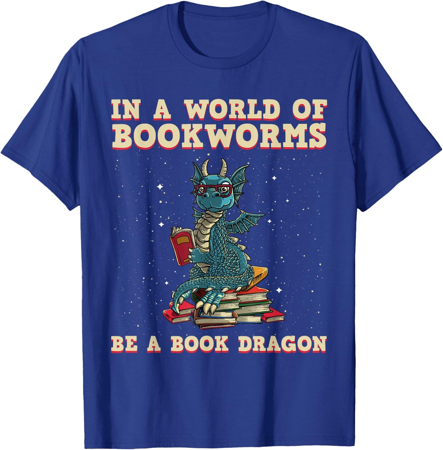 Cute Bookworm Design Women Kids Librarian Book Lover Small T-Shirt - T-Shirt | Royal
