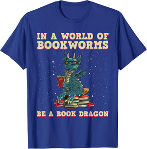 Cute Bookworm Design Women Kids Librarian Book Lover Small T-Shirt - T-Shirt | Royal