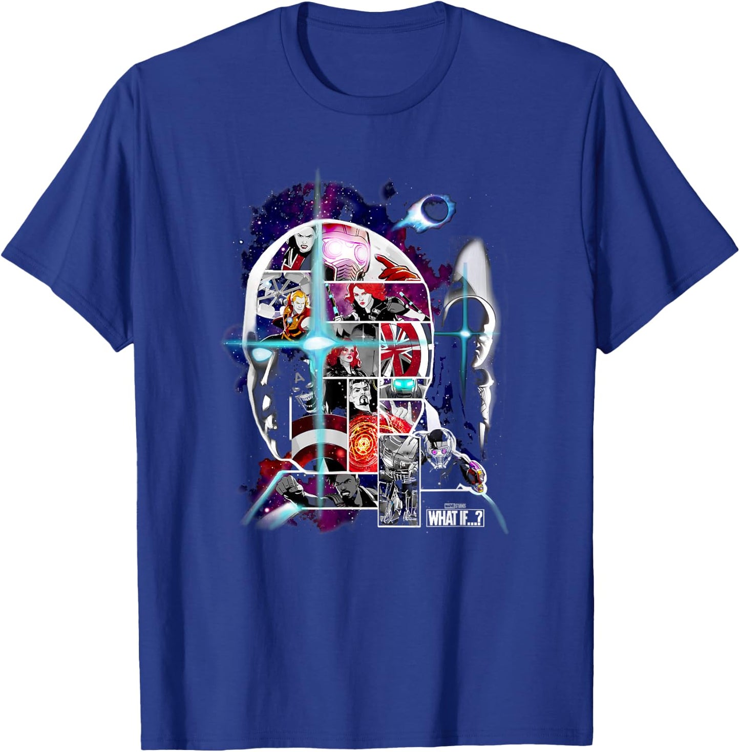 Marvel What If The Watcher Character Grid Fill T-Shirt - T-Shirt | Royal