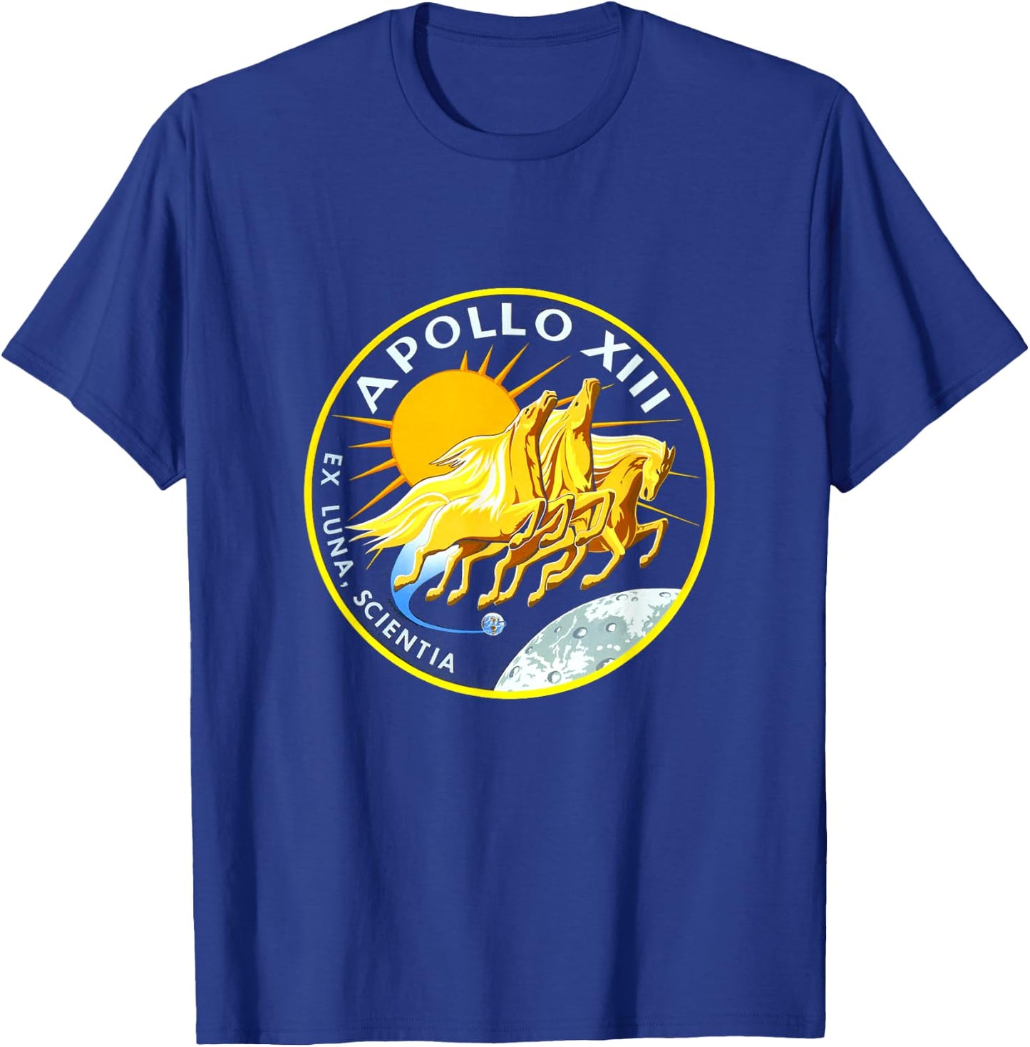 NASA Apollo 13 Mission Badge T-Shirt - T-Shirt | Royal