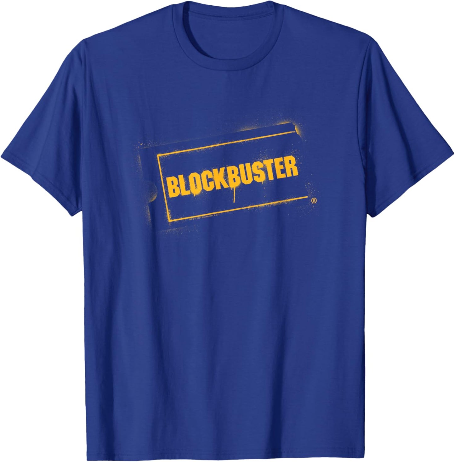 Blockbuster Spraypainted Logo T-Shirt - T-Shirt | Royal