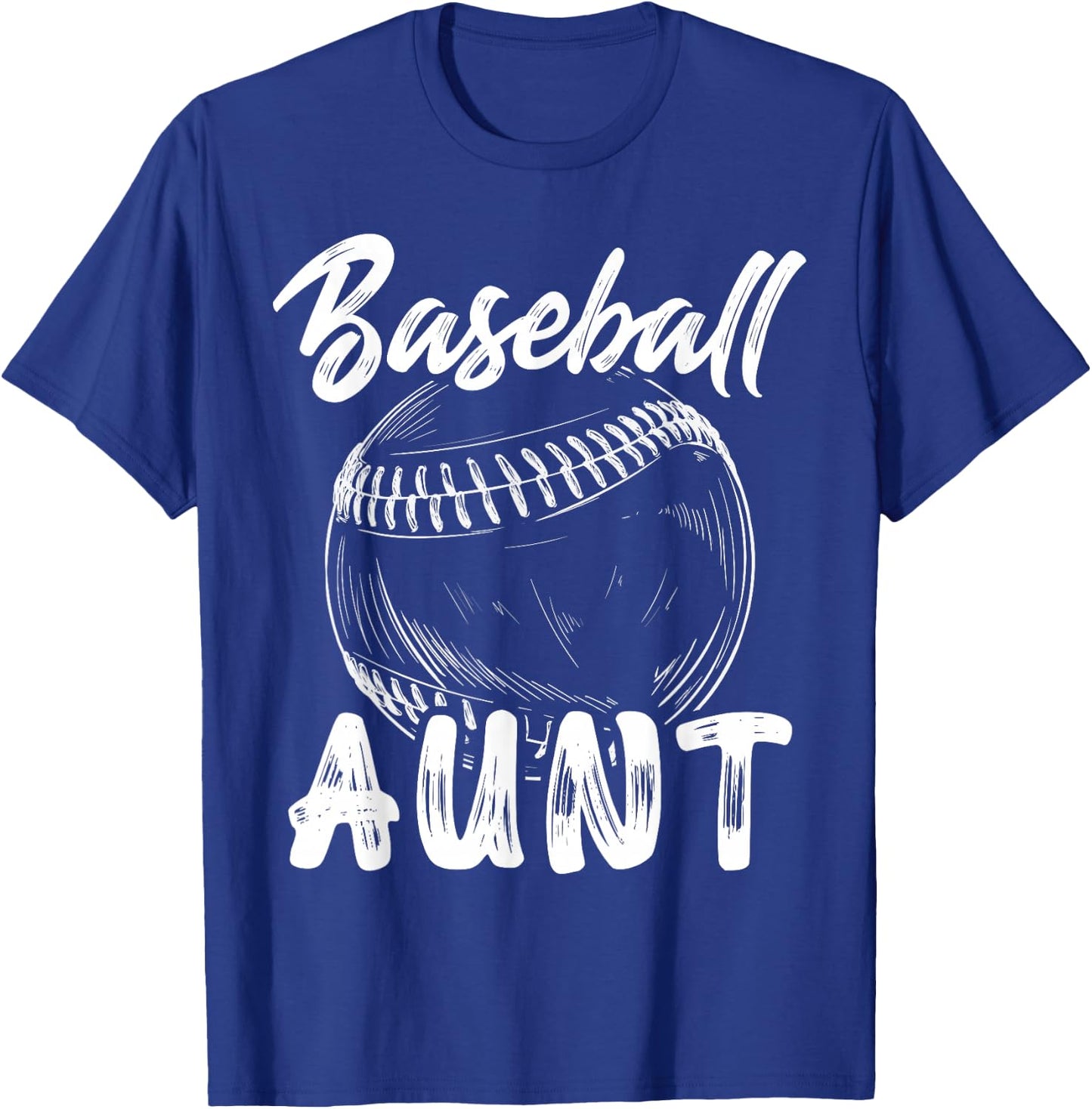 Baseball Aunt Family Matching Players Team Auntie T-Shirt - T-Shirt | Royal