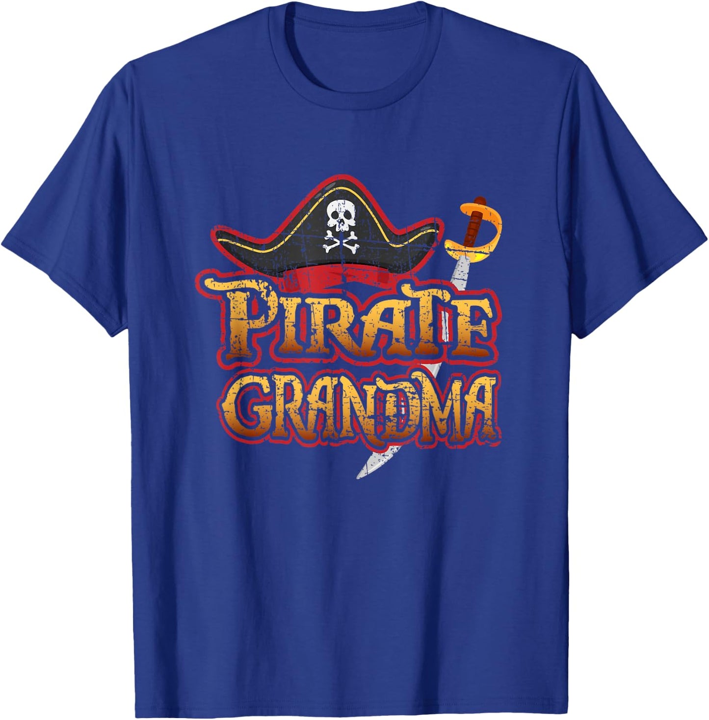 Pirate Grandma Matching Birthday Party Cruise Night Skull T-Shirt - T-Shirt | Royal