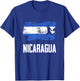 Nicaragua Flag Jersey Nicaraguan Soccer Team Nicaraguan T-Shirt - T-Shirt | Royal