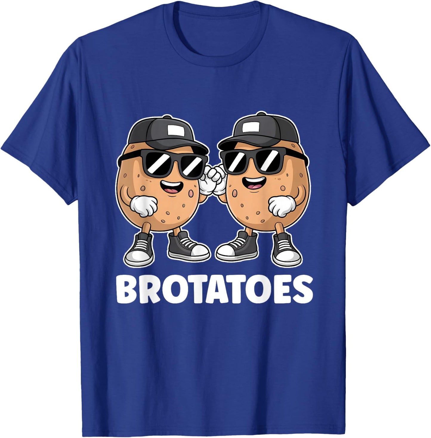 Best Friend Potato Pun Funny Matching Boys Bestie Brotatoes T-Shirt - T-Shirt | Royal