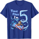 5th Birthday Time Flies Im 5 Pilot Airplane T-Shirt - T-Shirt | Royal