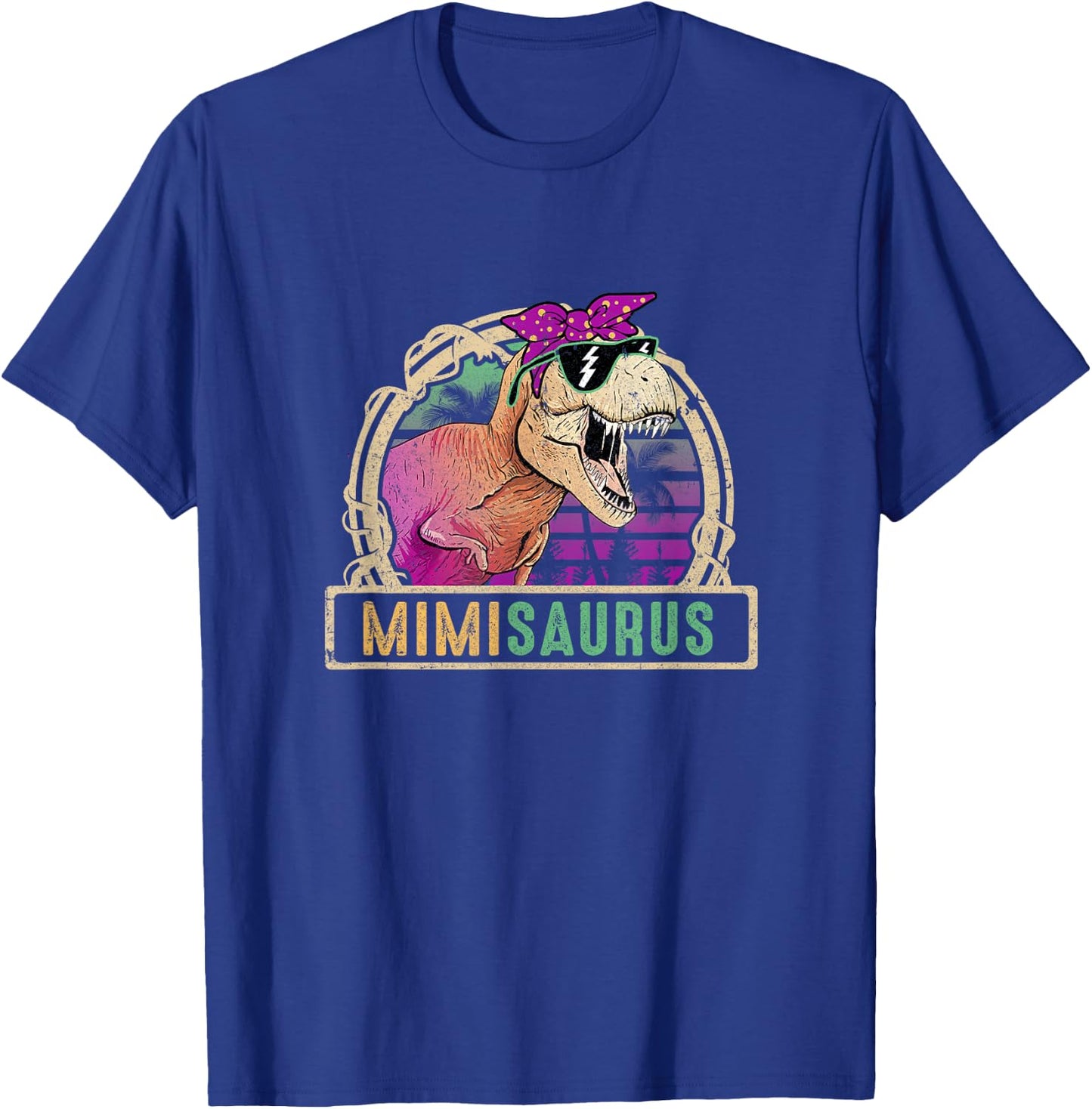 Mimi Saurus Mimisaurus T Rex Dinosaur Family Matching T-Shirt - T-Shirt | Royal
