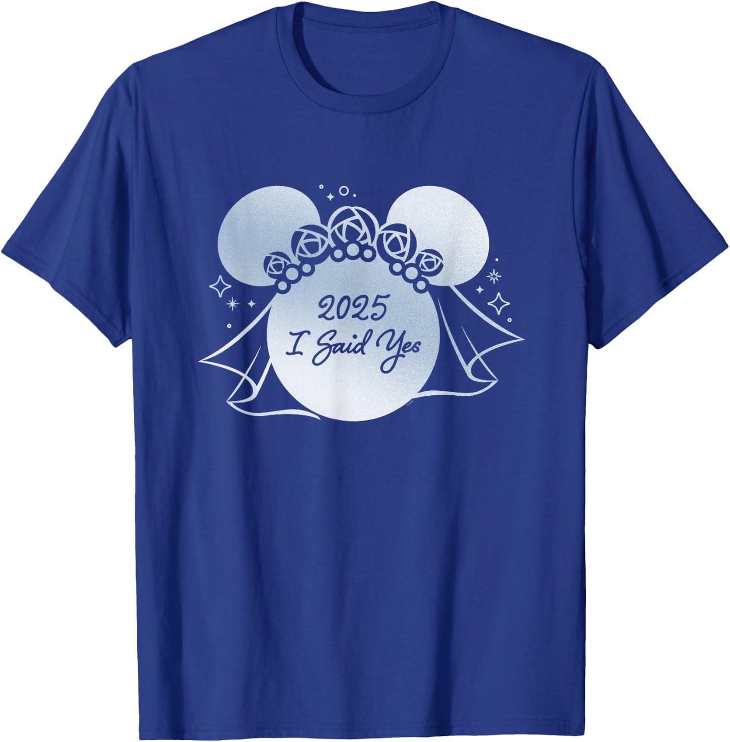Disney I Said Yes Proposal Engagement Bridal Veil Minnie ’25 T-Shirt - T-Shirt | Royal