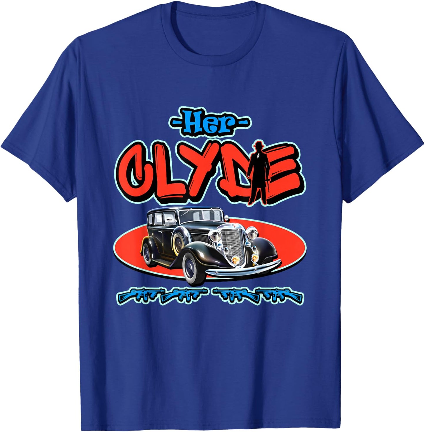 His Bonnie - Her Clyde - Cool Couples Matching T-Shirt - T-Shirt | Royal