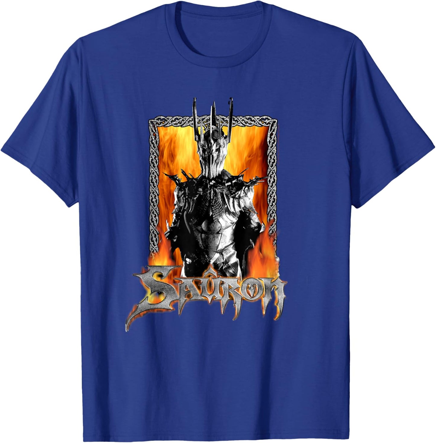 LOTR Framed Sauron Flames Fantasy Movie T-Shirt - T-Shirt | Royal