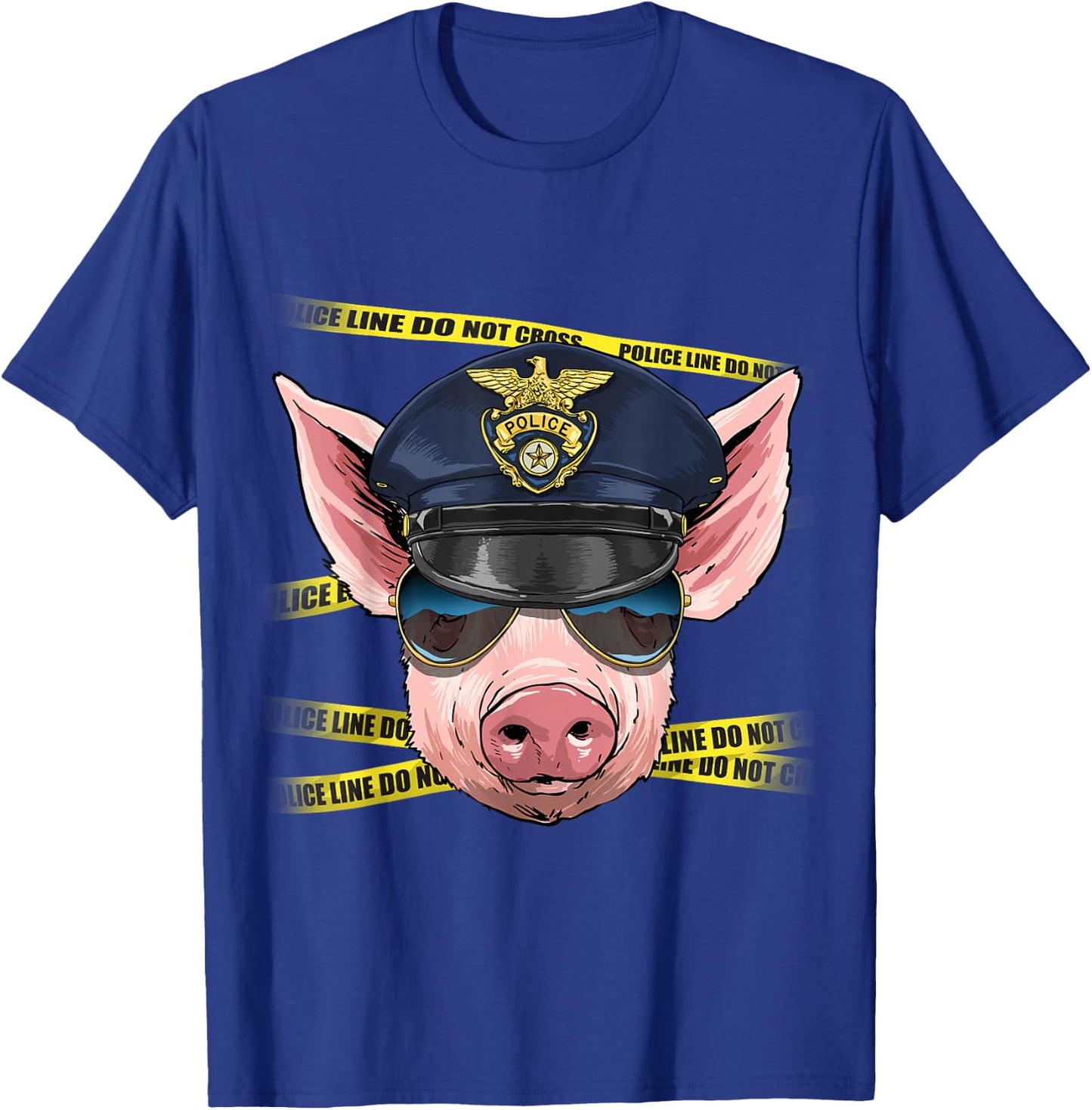 Pig Police Farmer Pig Farm Animal Lover T-Shirt - T-Shirt | Royal
