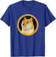 Dogecoin DOGE Face Logo (DISTRESSED) - Shiba Inu T-Shirt - T-Shirt | Royal