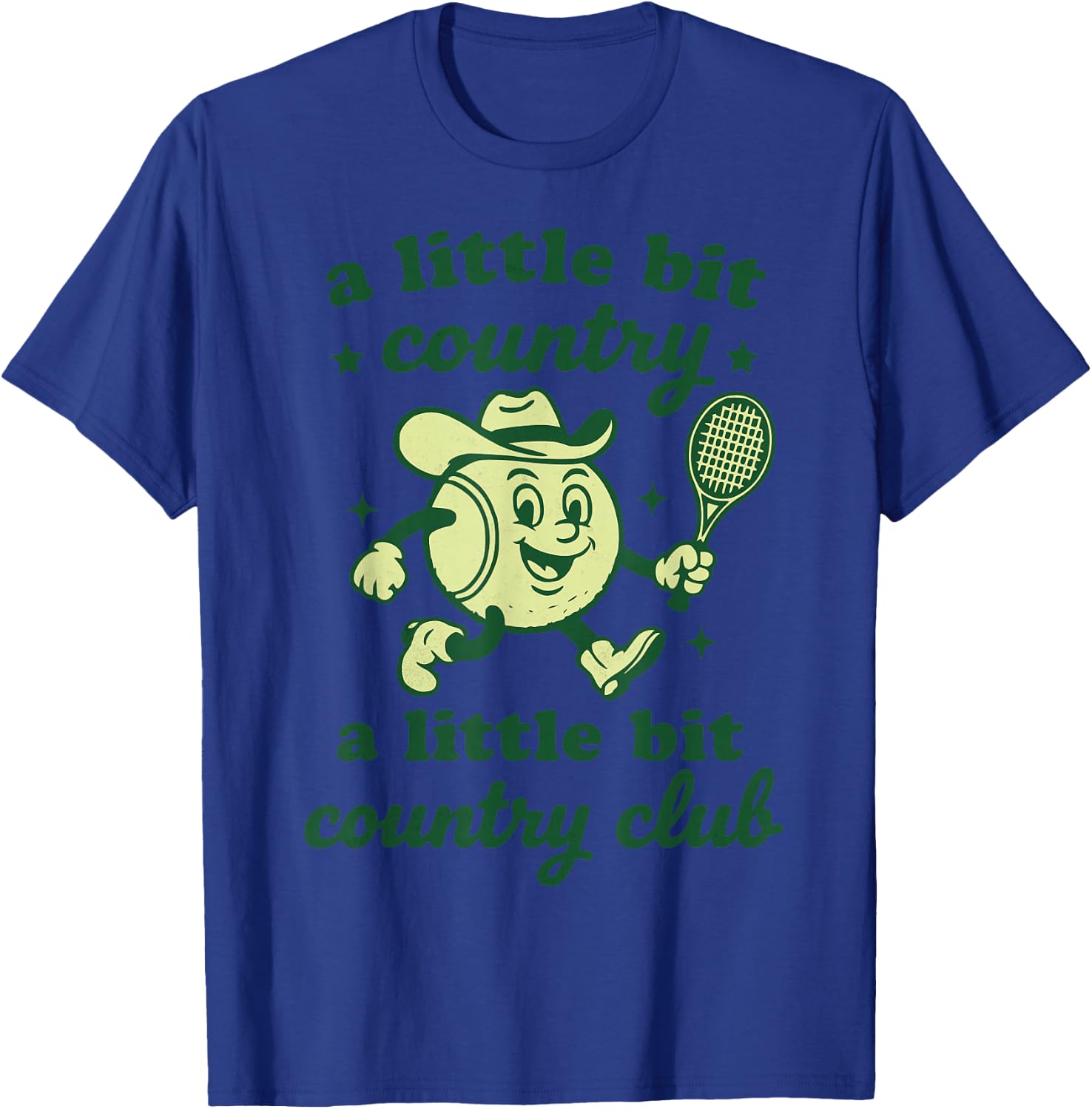 Retro Western Country Club Tennis Themed Party Cowboy Women T-Shirt - T-Shirt | Royal