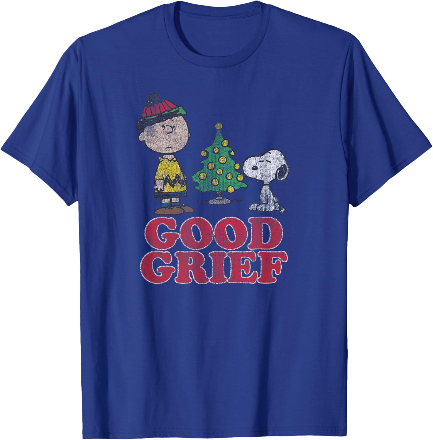 Peanuts Holiday Good Grief Snoopy and Charlie Brown T-Shirt - T-Shirt | Royal