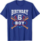 Kids 6 Years Old Boy 6th Birthday Baseball Gift T-Shirt - T-Shirt | Royal