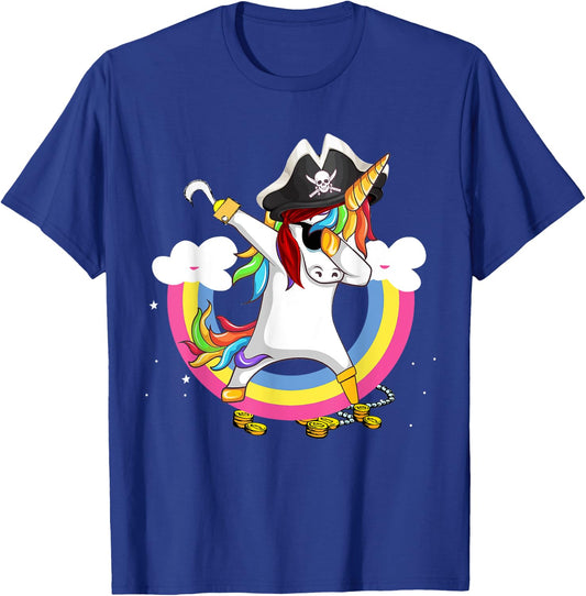 Pirate magical unicorn Funny awesome Halloween Costume T-Shirt - T-Shirt | Royal