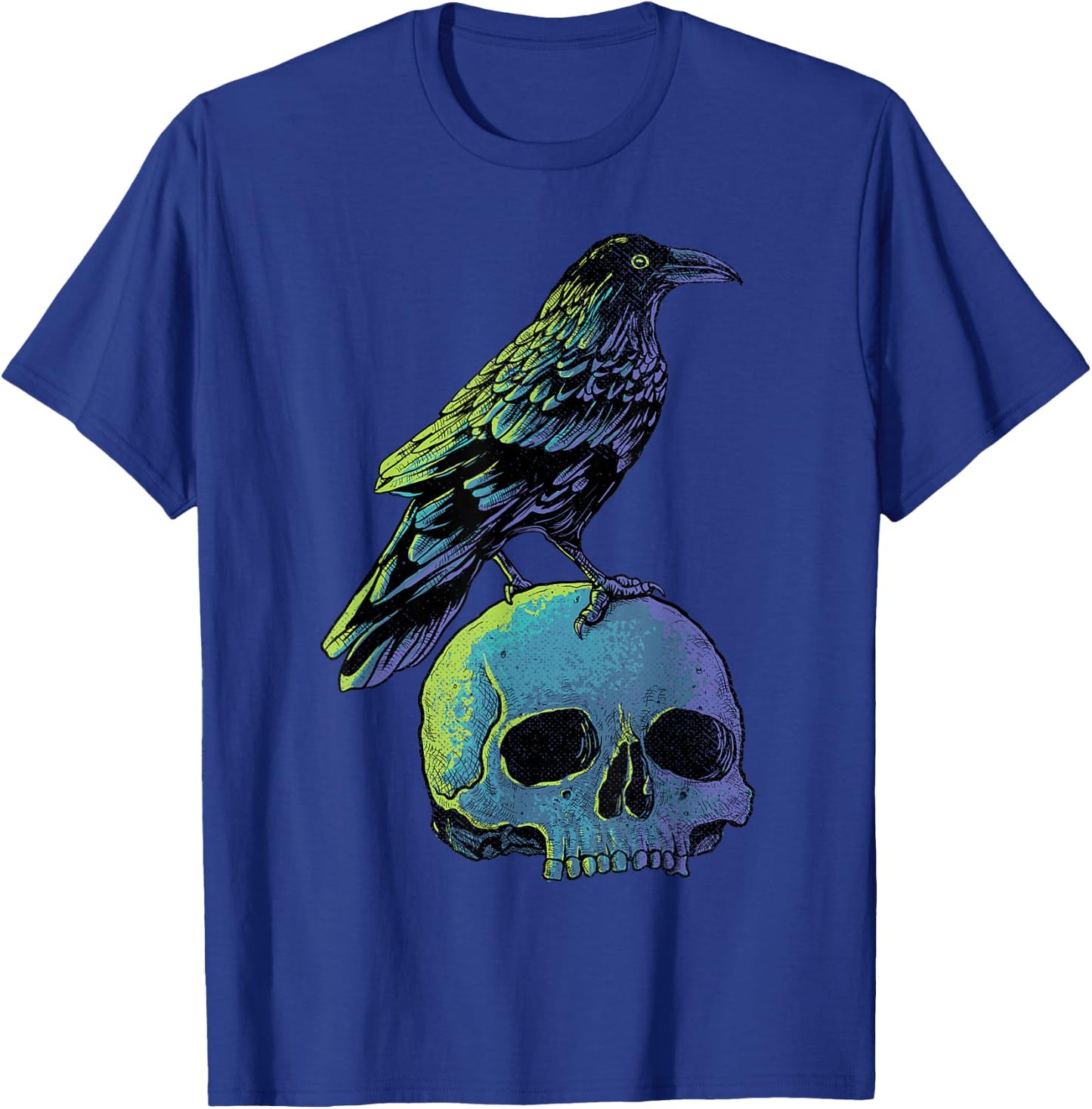 Vintage Crow Gothic Spooky Black Raven T-Shirt - T-Shirt | Royal