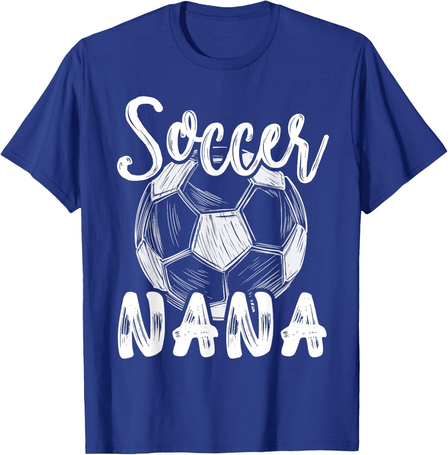 Soccer Nana Women Family Matching Team Player Soccer Ball T-Shirt - T-Shirt | Royal