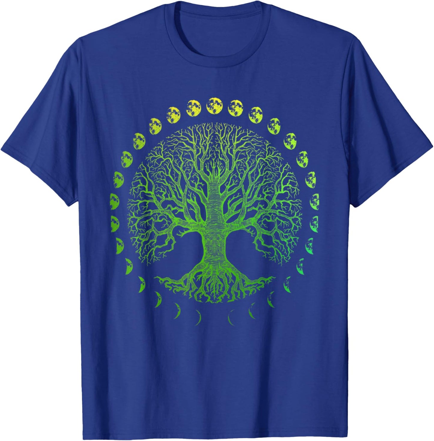 Tree of Life Phases of the Moon Gift - Earth Day T-Shirt - T-Shirt | Royal
