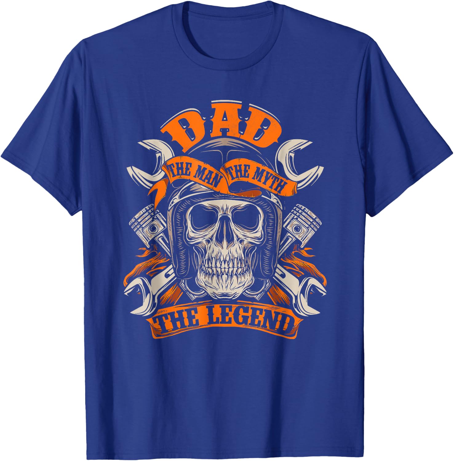 Biker Dad Grandpa The Man The Myth The Legend Motorcycle T-Shirt - T-Shirt | Royal