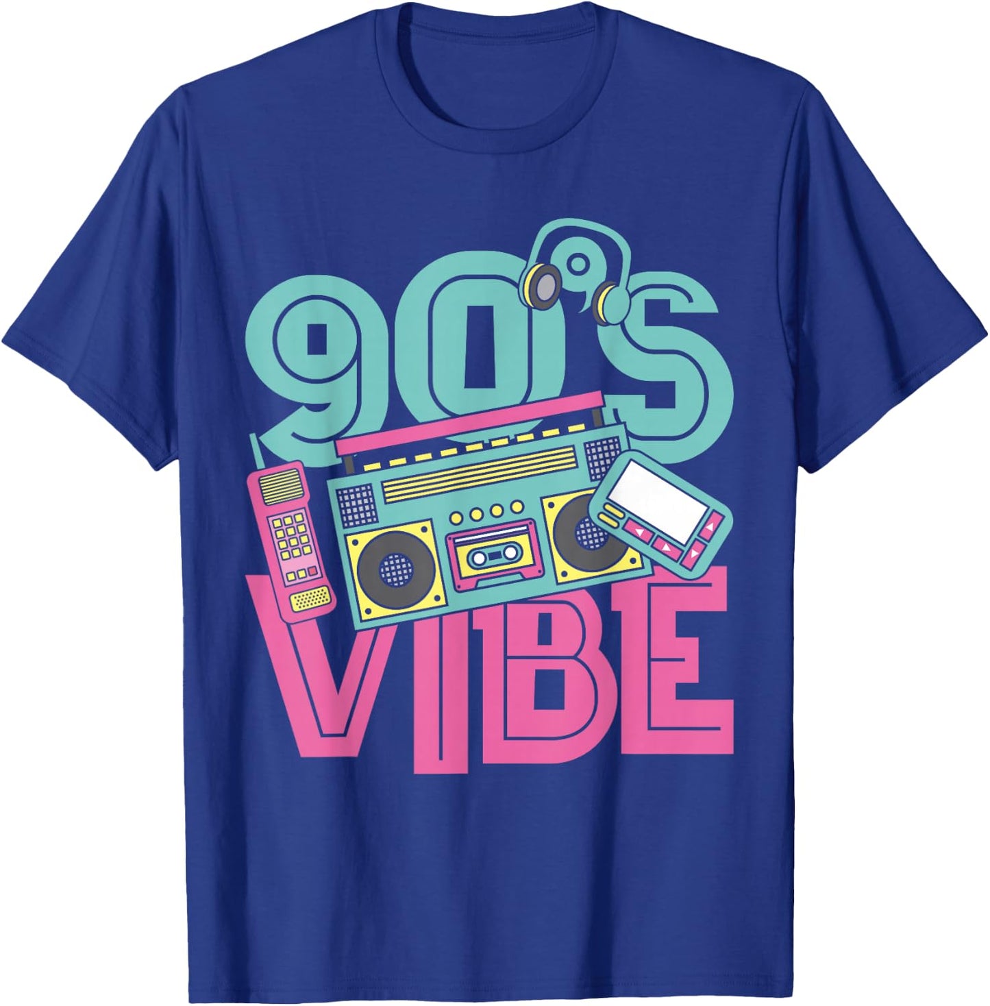 90s Vibe Vintage 1990s Music 90s Costume Party Nineties T-Shirt - T-Shirt | Royal