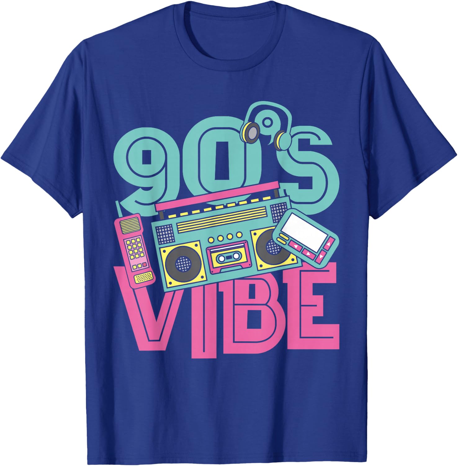 90s Vibe Vintage 1990s Music 90s Costume Party Nineties T-Shirt - T-Shirt | Royal