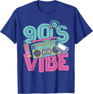 90s Vibe Vintage 1990s Music 90s Costume Party Nineties T-Shirt - T-Shirt | Royal