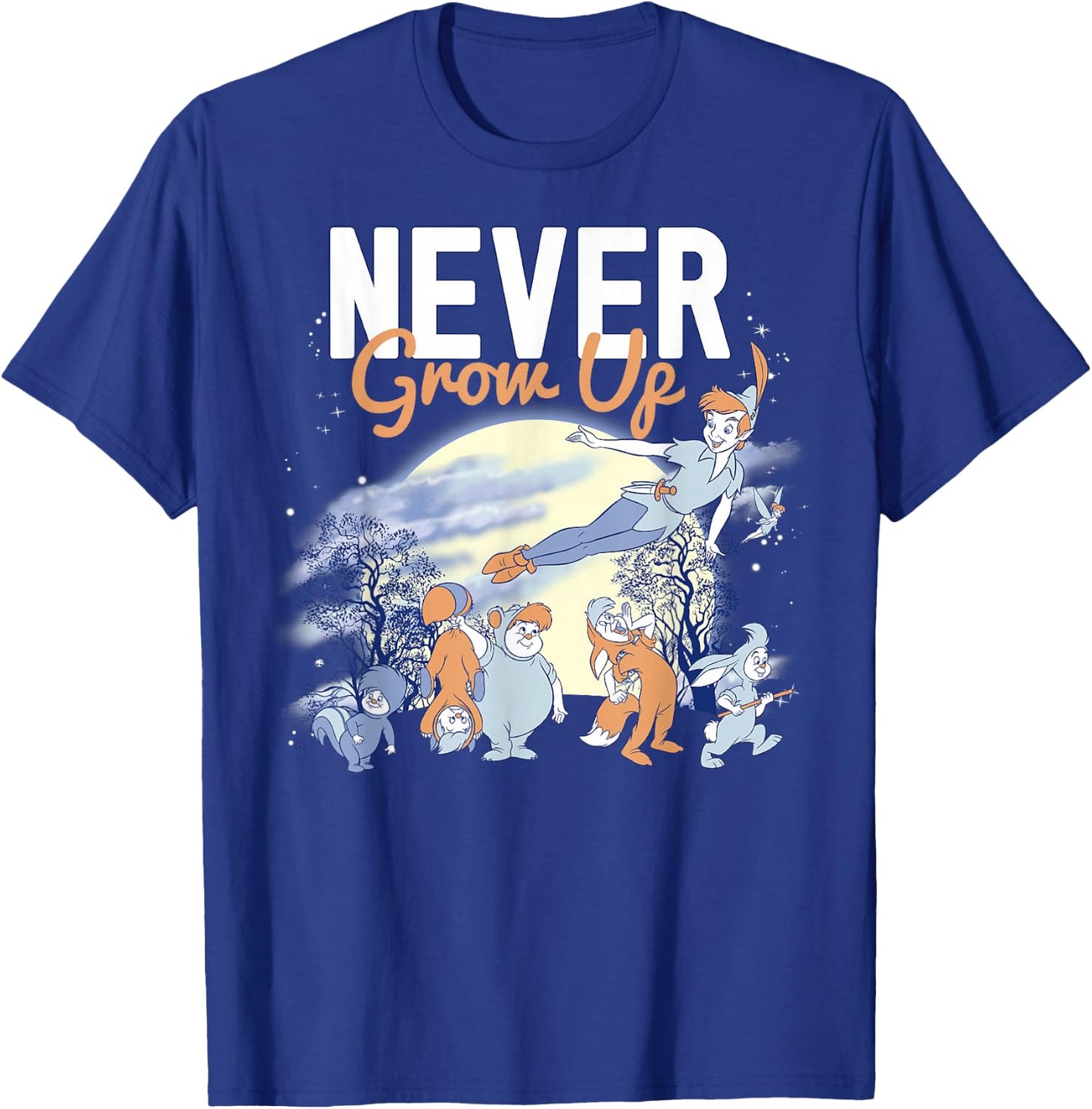 Disney Peter Pan Lost Boys Never Grow Up Night Portrait T-Shirt - T-Shirt | Royal