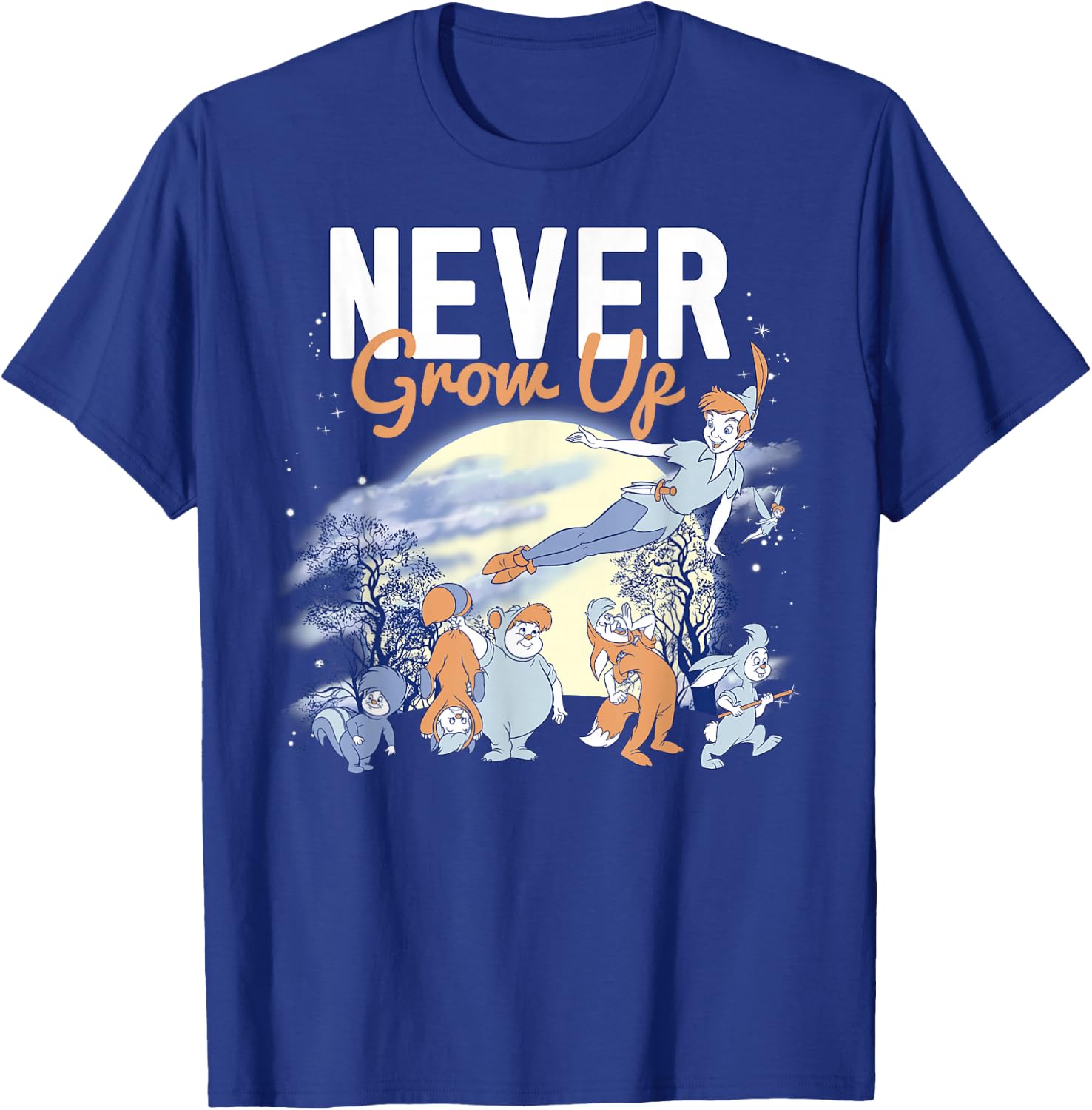 Disney Peter Pan Lost Boys Never Grow Up Night Portrait T-Shirt - T-Shirt | Royal