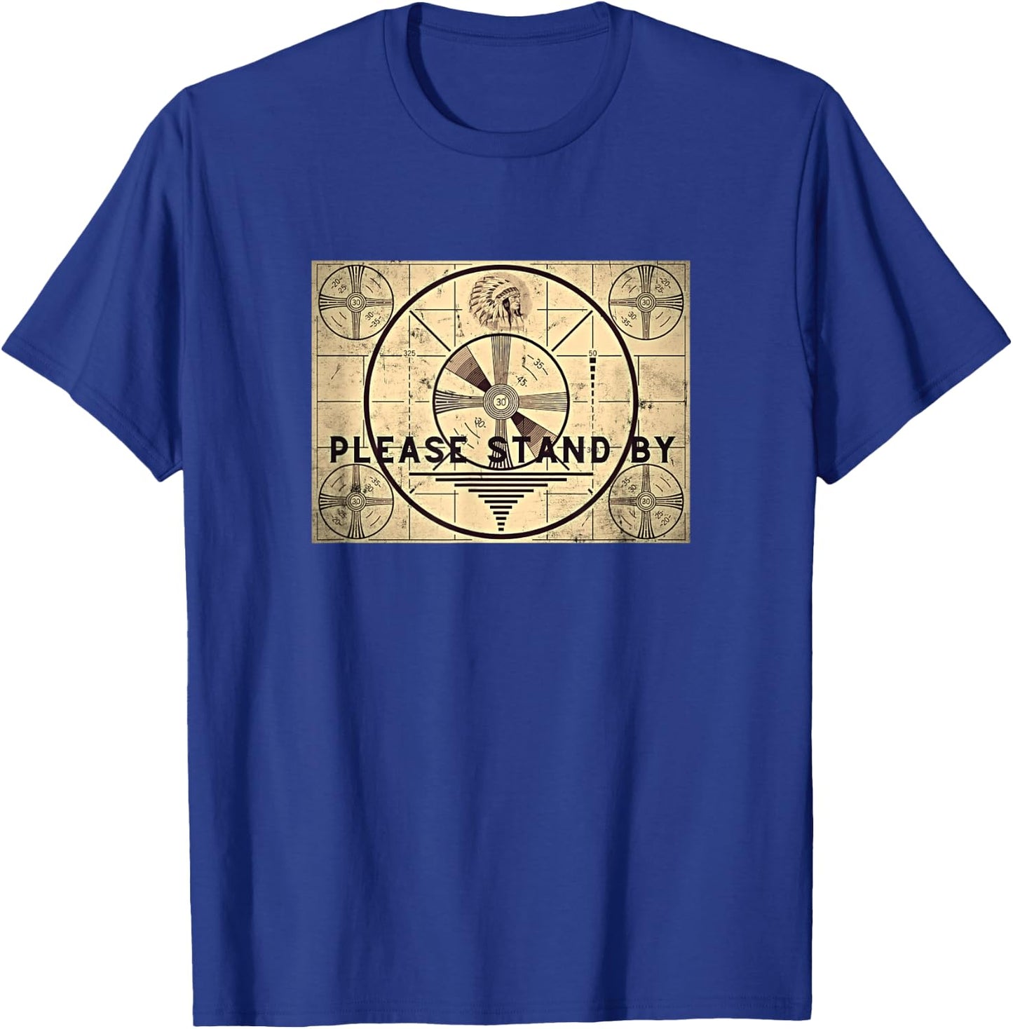 Old School Today Indian TV Test Pattern Old Television Color Bars T-Shirt - T-Shirt | Royal