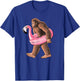 Bigfoot Carrying a Pink Flamingo Pool Floaty Summertime T-Shirt - T-Shirt | Royal