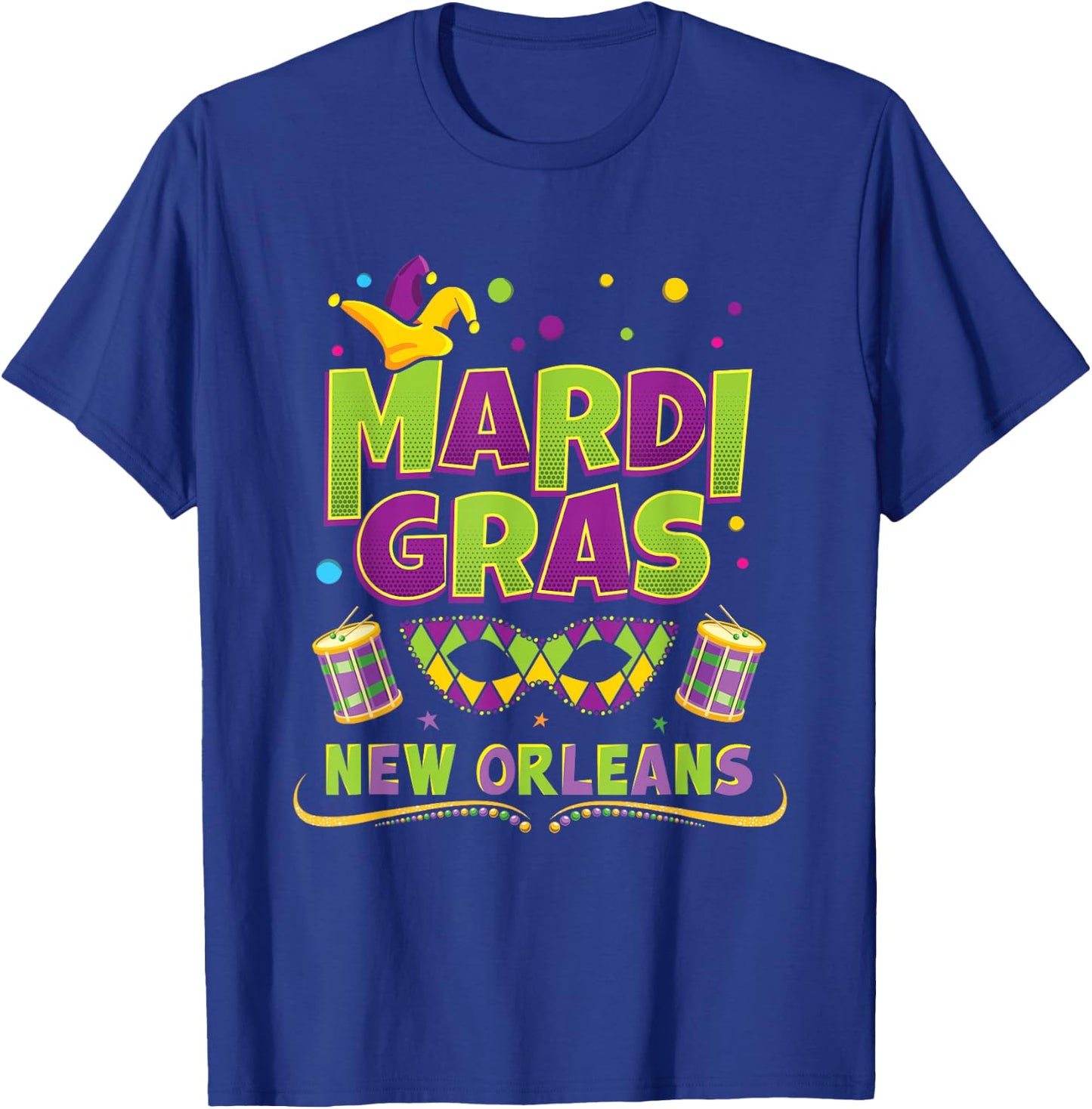 New Orleans Louisiana Mardi Gras Vintage Souvenir Gift T-Shirt - T-Shirt | Royal