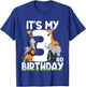 It's My 3rd Birthday Zoo Jungle Safari 3 Years Old Animals T-Shirt - T-Shirt | Royal