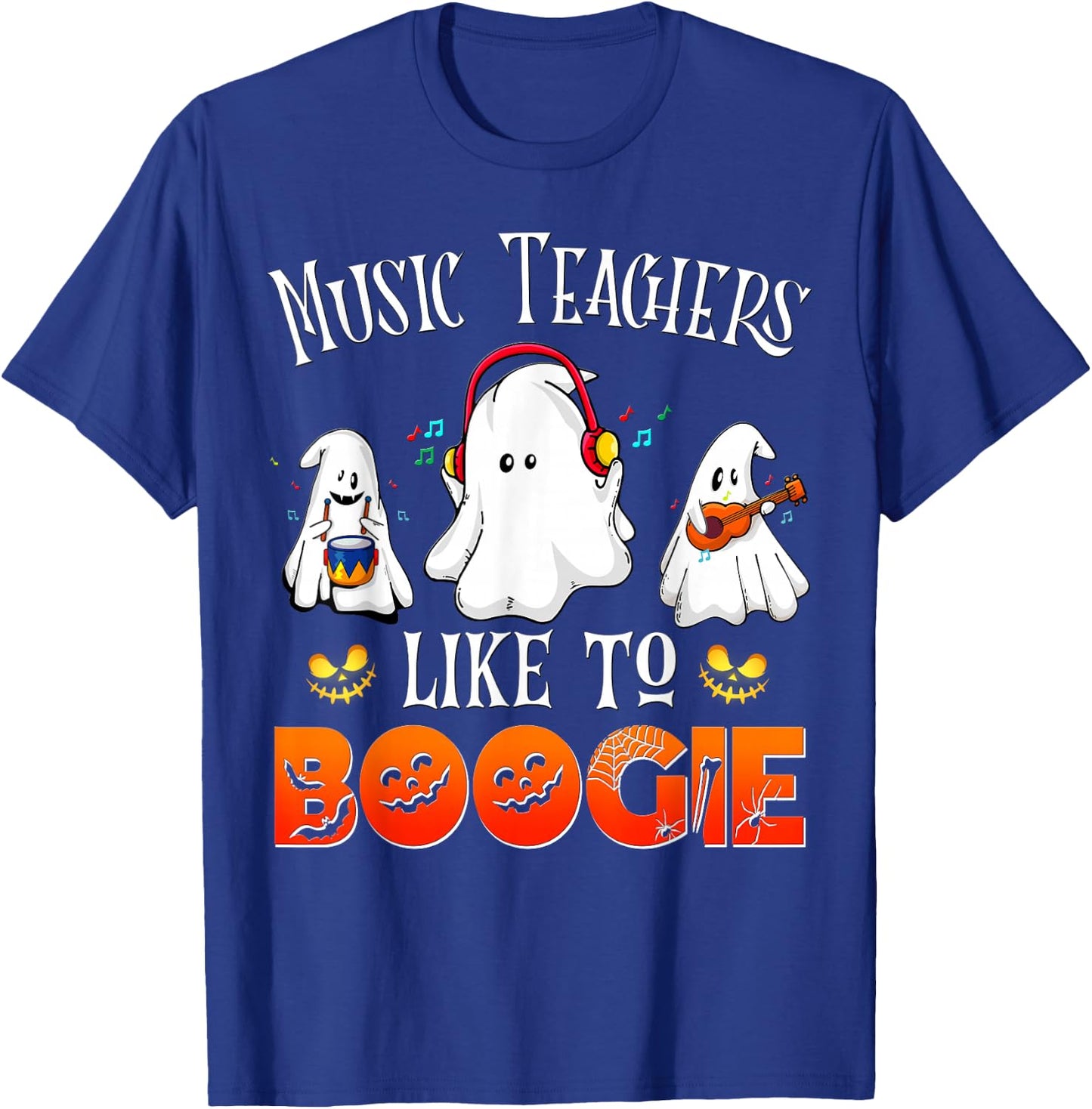 Halloween School Marching Band Music Teachers Like to Boogie Men Women T-Shirt - T-Shirt | Royal