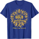 I Wear Gold For My Granddaughter Sunflower Childhood Cancer T-Shirt - T-Shirt | Royal