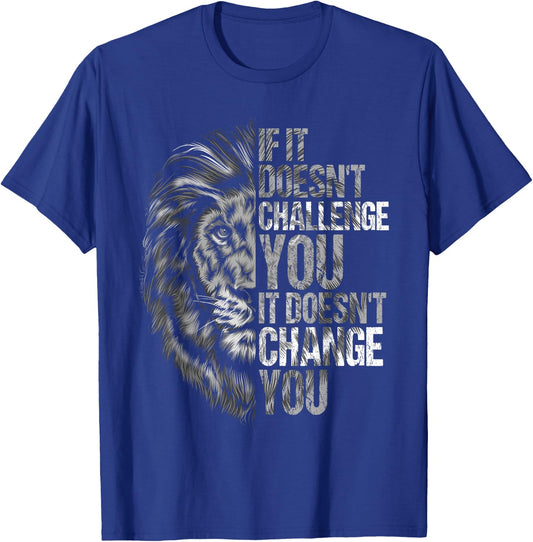 Motivational Training and Fitness Quotes Lion Mindset T-Shirt - T-Shirt | Royal