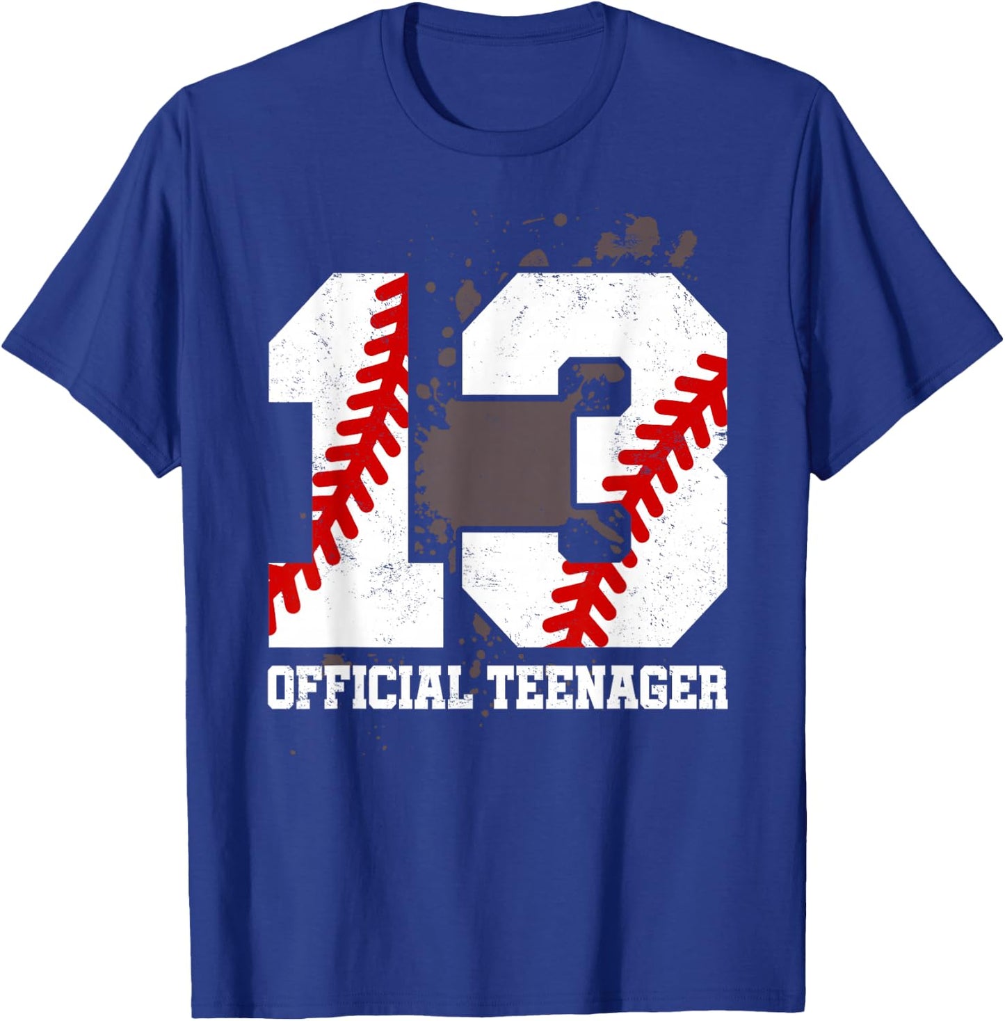 Official Teenager 13th Birthday Baseball 13 Years Old T-Shirt - T-Shirt | Royal