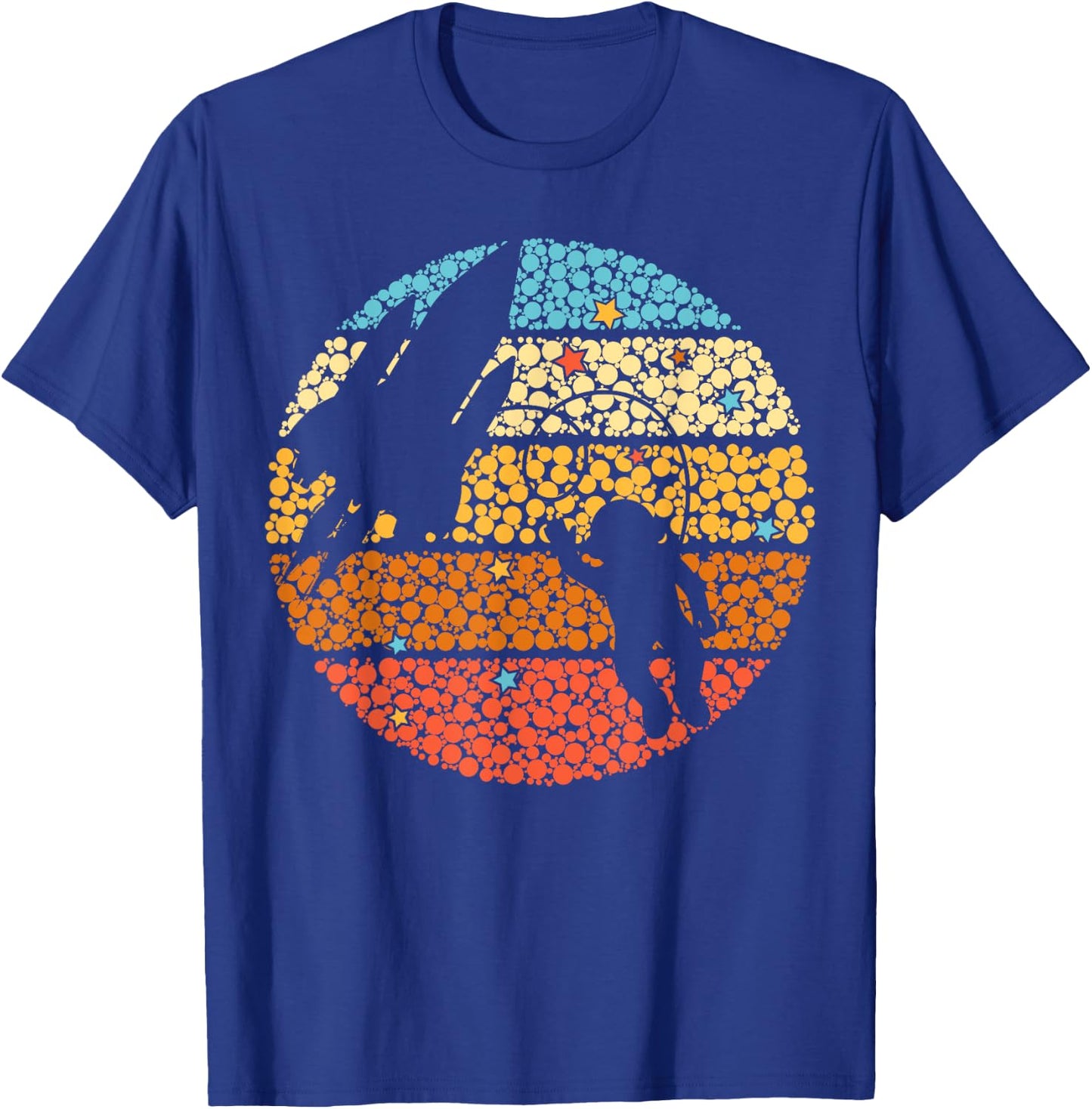 Astronaut in space Polka Dot Happy 15th September 2024 Retro T-Shirt - T-Shirt | Royal