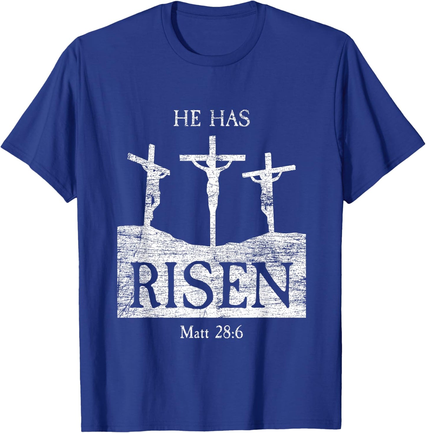 Easter Bible Verse Matthew 28:6 He Has Risen Jesus T-Shirt - T-Shirt | Royal