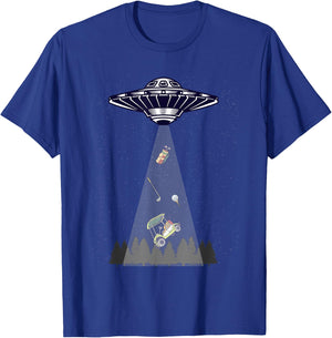 Funny Ufo Golfing Alien Abduction Golf Lover T-Shirt - T-Shirt | Royal
