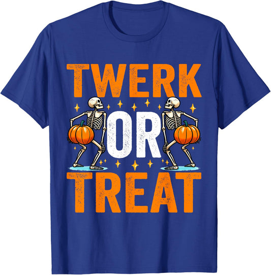 Twerk or Treat Funny Halloween Adults Twerking Women Costume T-Shirt - T-Shirt | Royal