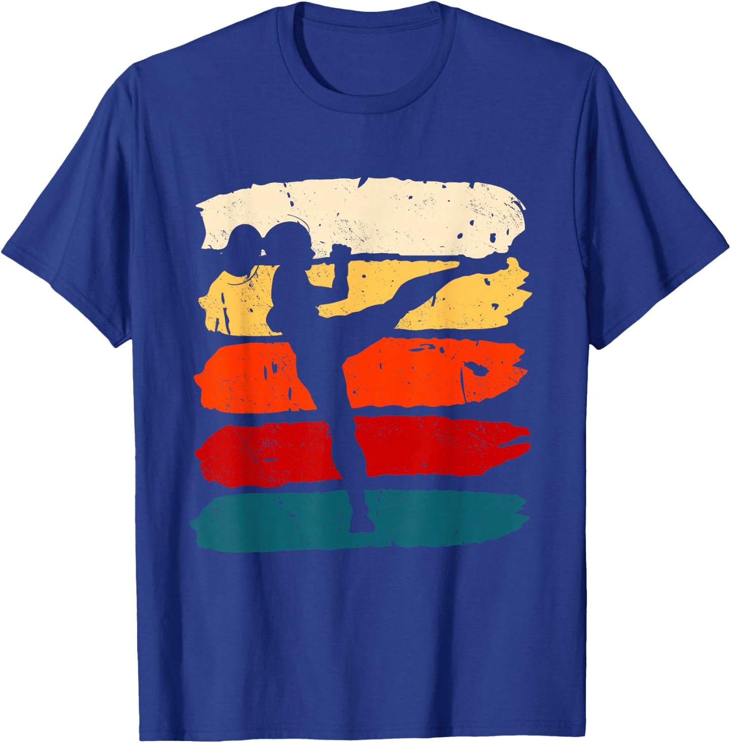 Kickboxing Woman Kickboxer Karate Boxing MMA Fighter T-Shirt - T-Shirt | Royal